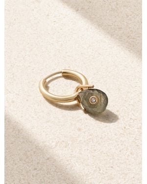Pascale Monvoisin Orso 9-Karat, Labradorite And Diamond Single Hoop Earring - Natural
