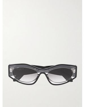 Alaïa Two-Tone Cat-Eye Acetate Sunglasses - Grey