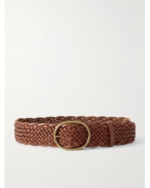 Dragon Diffusion Woven Leather Belt - Braun