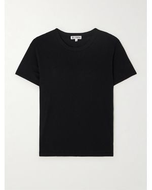 ÉTERNE Boyfriend Cotton And Modal-Blend Jersey T-Shirt - Black