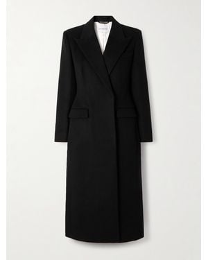 Givenchy Mantel Aus Gebürsteter Wolle - Schwarz