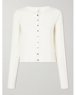 Leset James Merino Wool Cardigan - White