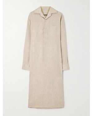 Loro Piana Lora Linen Midi Dress - Natural