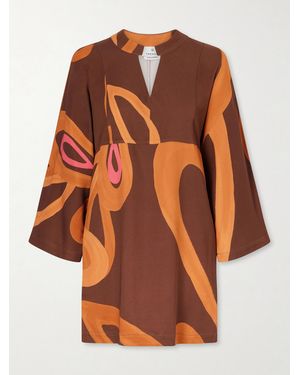 Themis Z Amalthea Sabra Faille Mini Dress - Orange