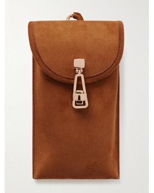 Gabriela Hearst Suede Sunglasses Pouch - Brown