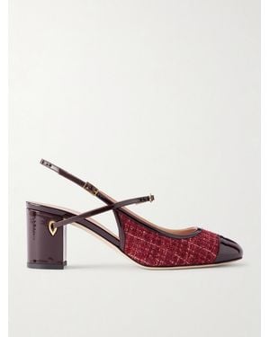 Jennifer Chamandi Mattia 65 Leather-Trimmed Tweed Pumps - Pink