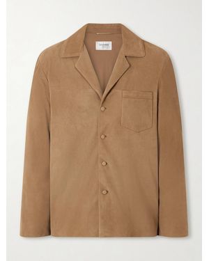 Saint Laurent Suede Shirt - Natural