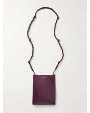 Jil Sander Kleine Schultertasche Aus Leder Mit Knoten - Lila