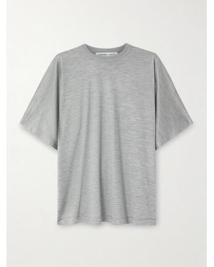 Carven Silk-Jersey T-Shirt - Grey