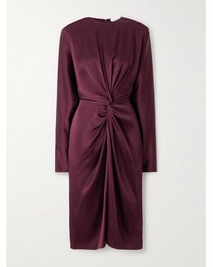Stella McCartney Midikleid Aus Satin Mit Twist-Detail - Lila