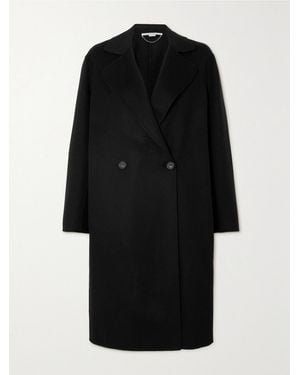 Stella McCartney Iconic Double-Breasted Wool Coat - Black