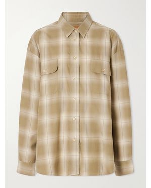 Jamie Haller The Big Checked Cotton-Flannel Shirt - Natural