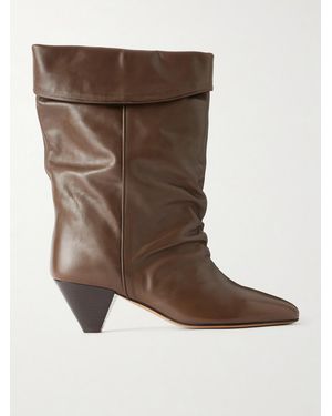 Isabel Marant Dalby Leather Ankle Boots - Brown