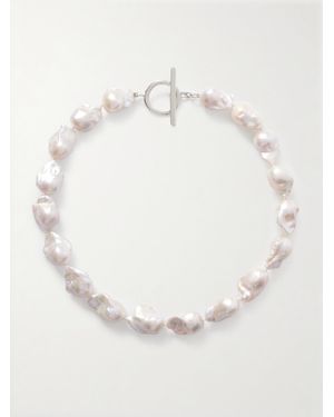 AGMES Recycled Sterling Pearl Necklace - Natural
