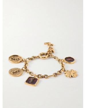 Saint Laurent Tone Enamel Bracelet - Natural