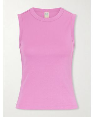 Flore Flore Esmé Ribbed Organic Cotton-Jersey Tank - Pink