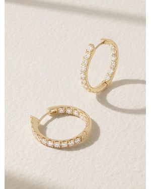Melissa Kaye Clara Medium 18-Karat Diamond Hoop Earrings - Natural