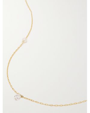 Mizuki Sea Of Beauty 14-Karat, Pearl And Diamond Necklace - White
