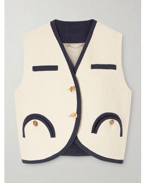 Blazé Milano Orinda Gliss Cotton-Blend Bouclé Vest - Natural