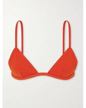 Matteau Crinkled Triangle Bikini Top - Red