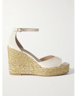 Stuart Weitzman Espadrille-Wedges Aus Leinen - Natur