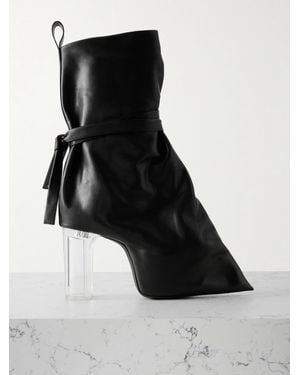 Rick Owens Bottines En Cuir Tied Taco Kiss - Noir