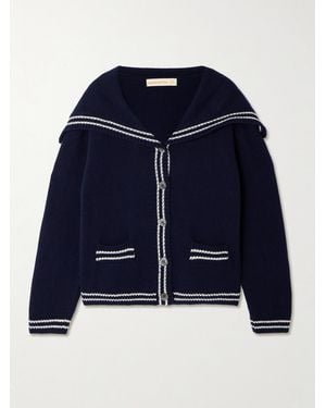 &Daughter Saoirse Sailor Striped Wool Cardigan - Blue