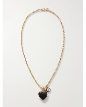 Roxanne Assoulin The Mini Simple Wood Heart-Tone Necklace - White