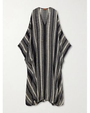 Missoni Sequin-Embellished Striped Metallic Coverup - Grey