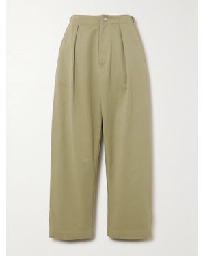Burberry Cotton Tapered Pants - Green