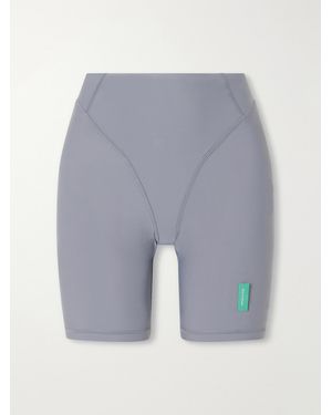 District Vision Logo-Appliquéd 7' Stretch-Knit Shorts - Blue