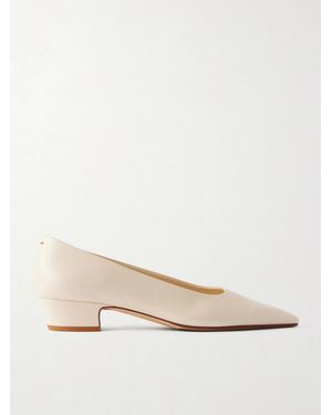 Aeyde Rory Leather Court Shoes - Natural