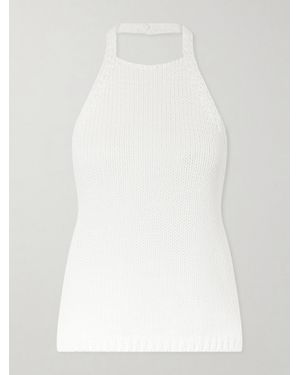 Rohe Knitted Cotton Halterneck Top - White