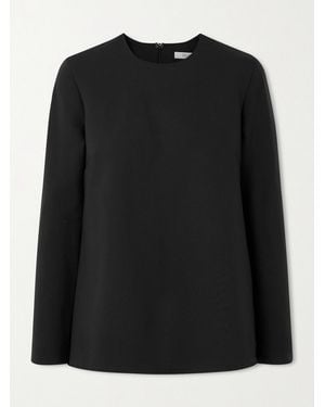 Max Mara Satin-Jersey T-Shirt - Black