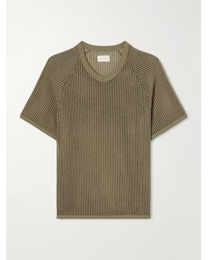 Aimé Leon Dore Ribbed Cotton-Blend T-Shirt - Green