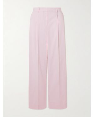TOTEME Hose Mit Weitem Bein Aus Baumwolle Mit Falten - Pink