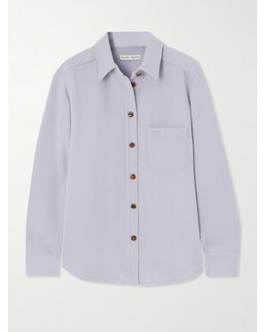 Blazé Milano Anabas Embroidered Wool-Crepe Shirt - Blue