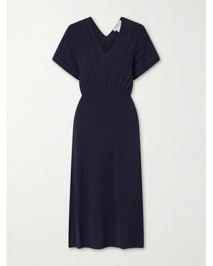 Max Mara Woven Midi Dress - Blue