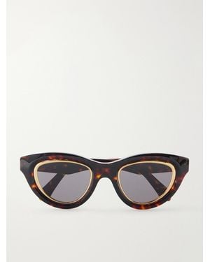 Loewe Anagram Cat-Eye Acetate And-Tone Sunglasses - Multicolour