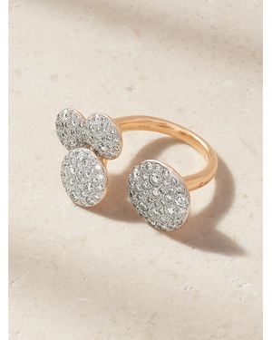 Pomellato Sabbia 18-Karat Rose And Rhodium-Plated Diamond Ring - Natural