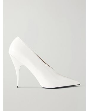 Stella McCartney Plateau Satin Court Shoes - White