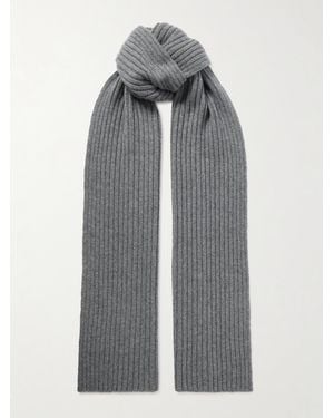 arch4 Nancy Ribbed Cashmere Scarf - Grey