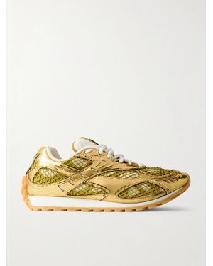 Bottega Veneta Orbit Technical Fishnet Trainers - Metallic