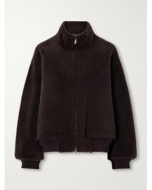 Studio Nicholson Shearling Bomber Jacket - Black
