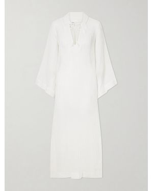 Lisa Marie Fernandez Linen-Blend Coverup - White