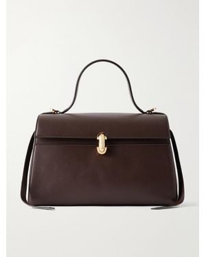 SAVETTE Soft Symmetry Leather Top Handle Bag - Brown