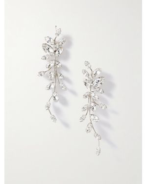 Jennifer Behr Vivica-Tone Crystal Earrings - White