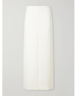 Almala Bay Crepe Midi Skirt - White