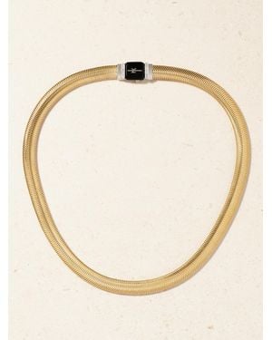 Nikos Koulis Feelings 18-Karat And, Diamond And Enamel Necklace - Natural