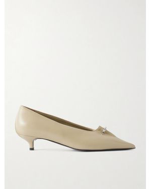 TOTEME 35 Embellished Leather Pumps - Natural
